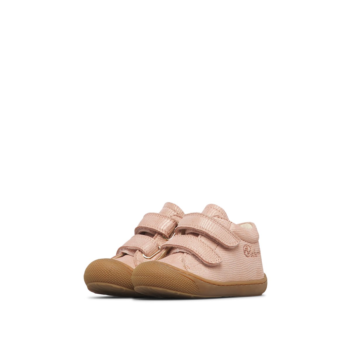 Chaussures premiers pas en suède COCOON VL rose poudré-marron, NATURINO