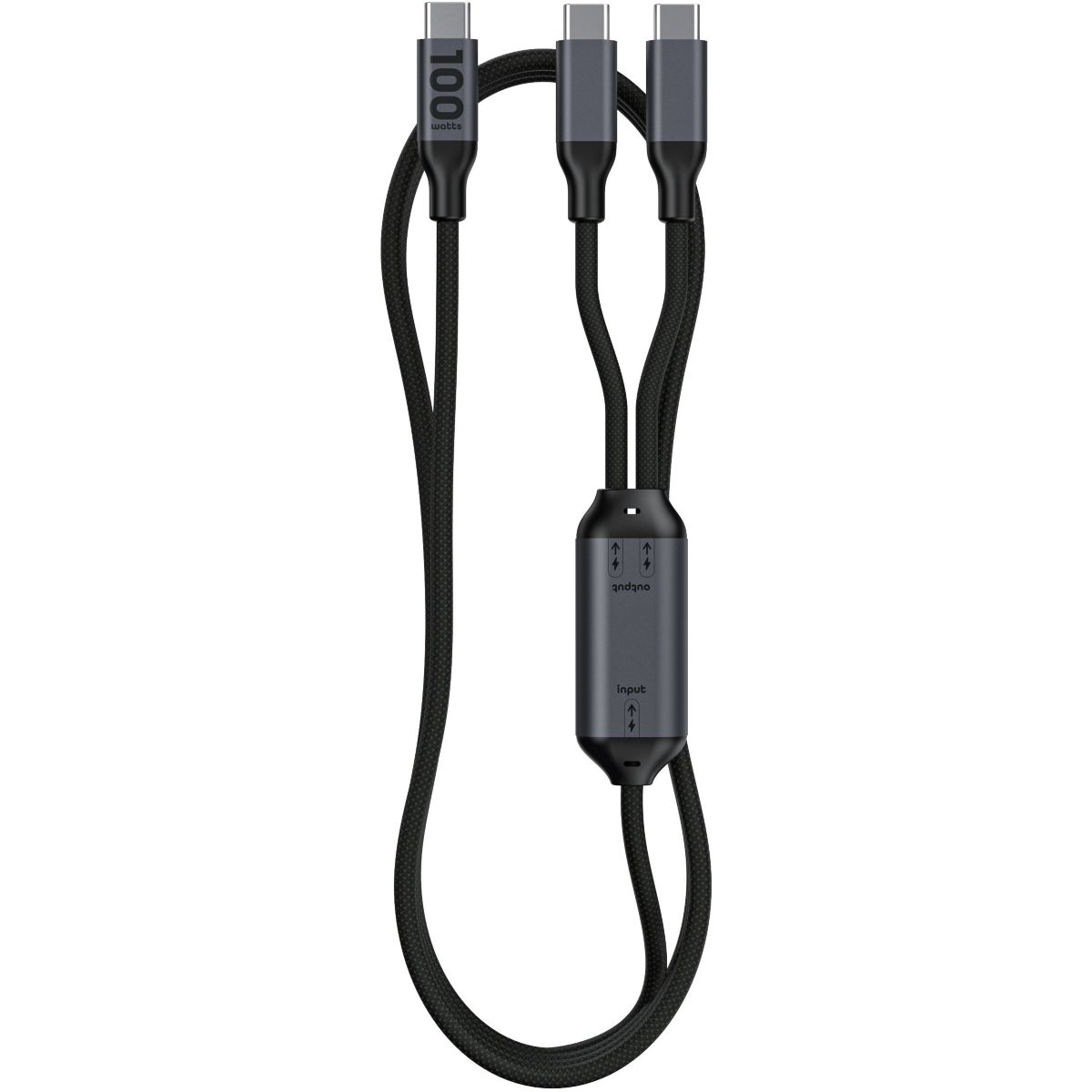 CABLE 1.5M 100W 2 en 1 USB-C vers x2 USB-C couleur unique, ESSENTIEL B