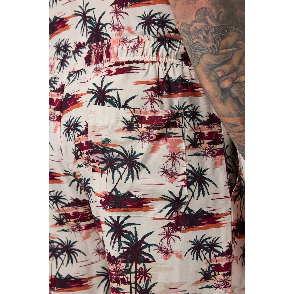 Bermuda en viscose à taille prune, JP1880