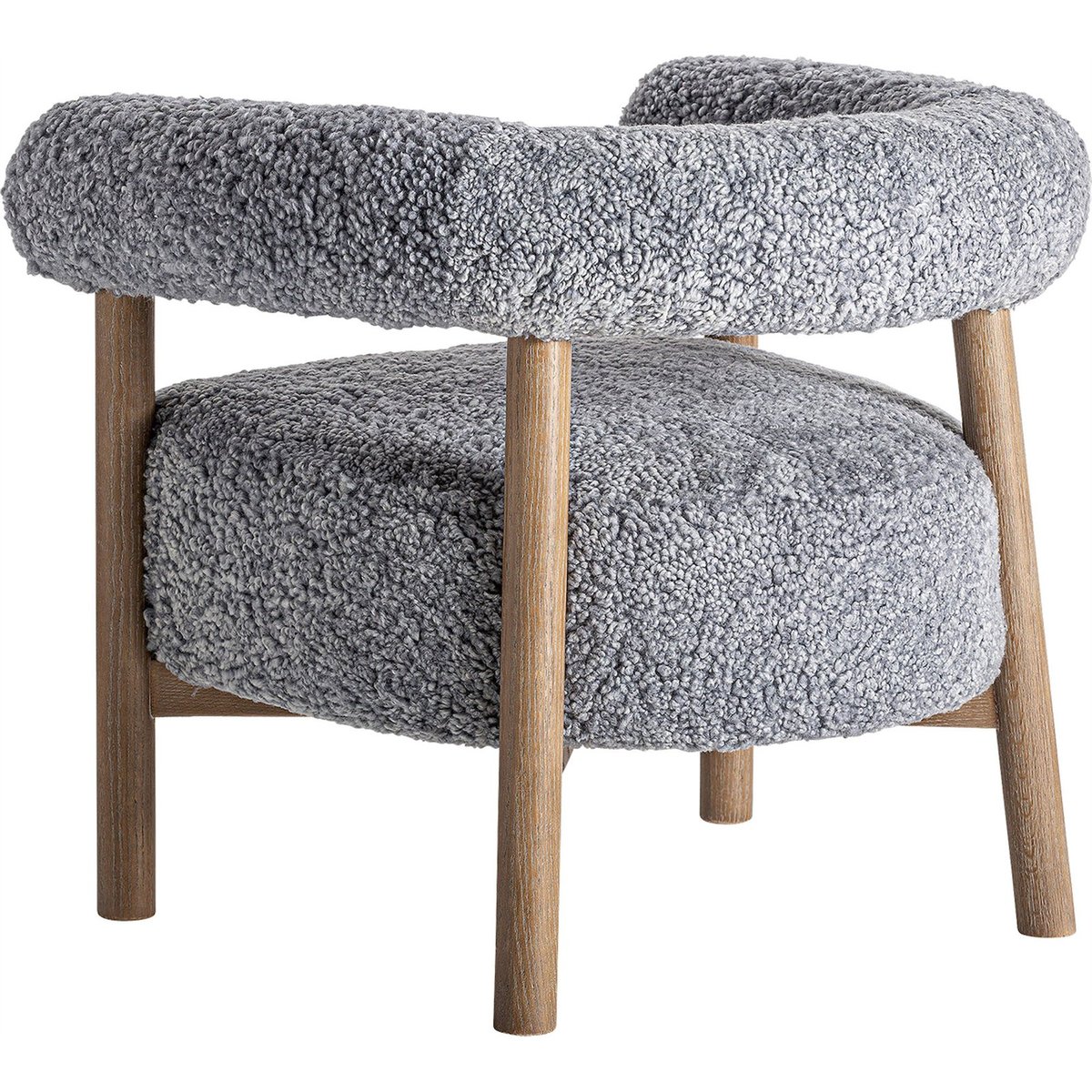 Fauteuil de salon contemporain en frêne marron naturel bois de frêne, RECOLLECTION