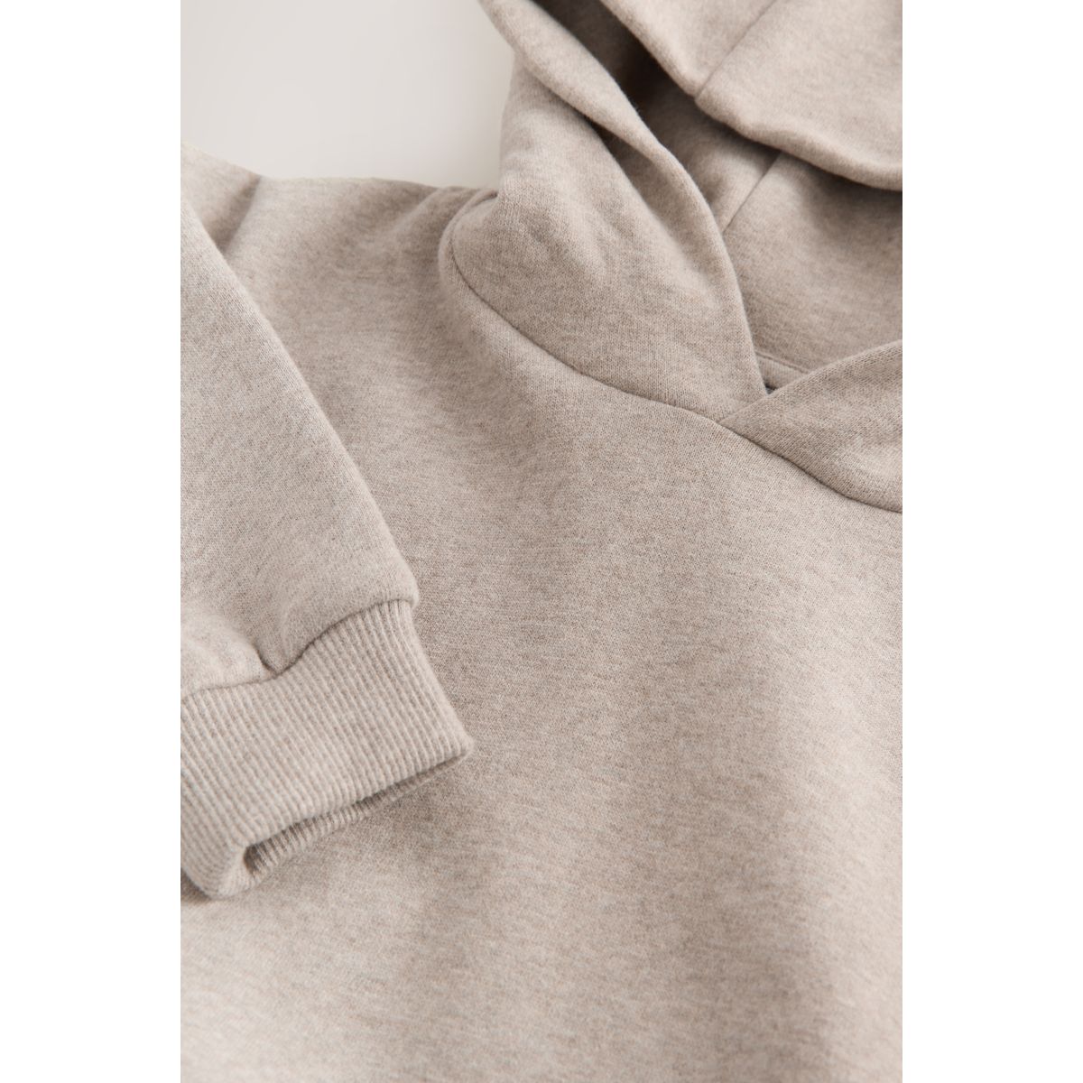 Sweat à capuche doux avoine marl, NEXT