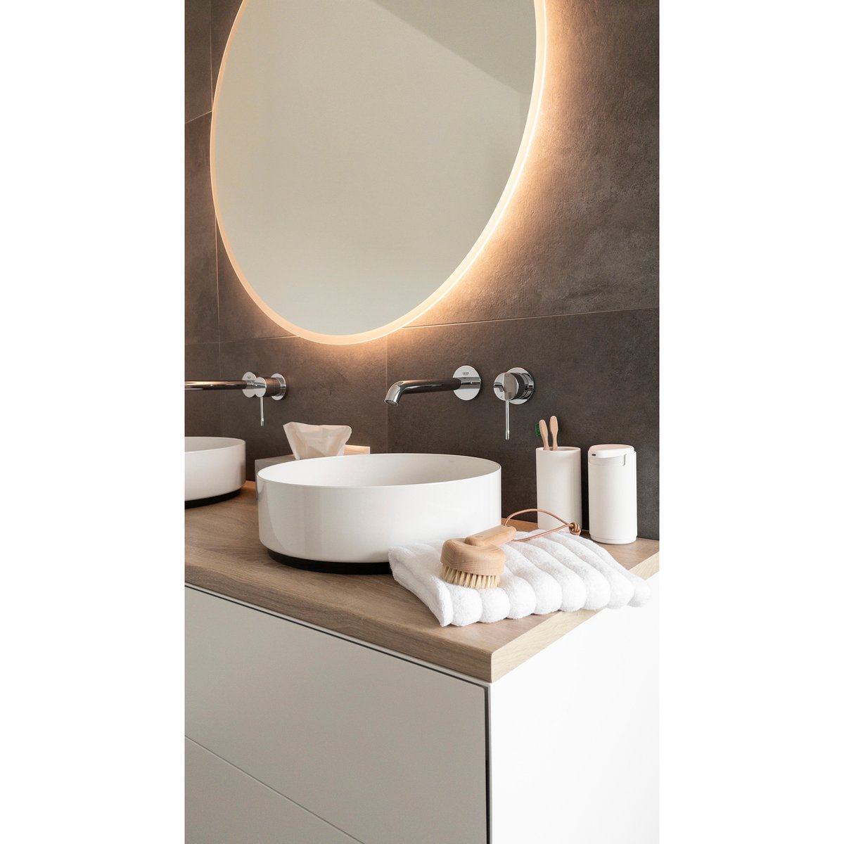 Gobelet pour brosse à dents RIM blanc, ZONE DENMARK