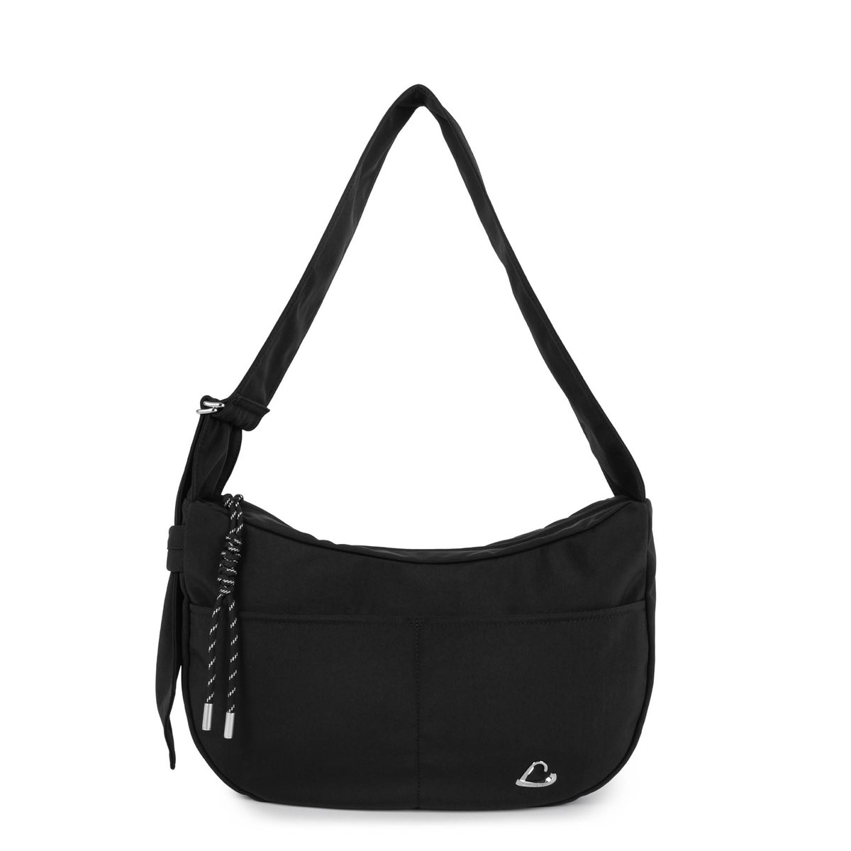 Grand sac besace BASIC LOVE noir, LANCASTER
