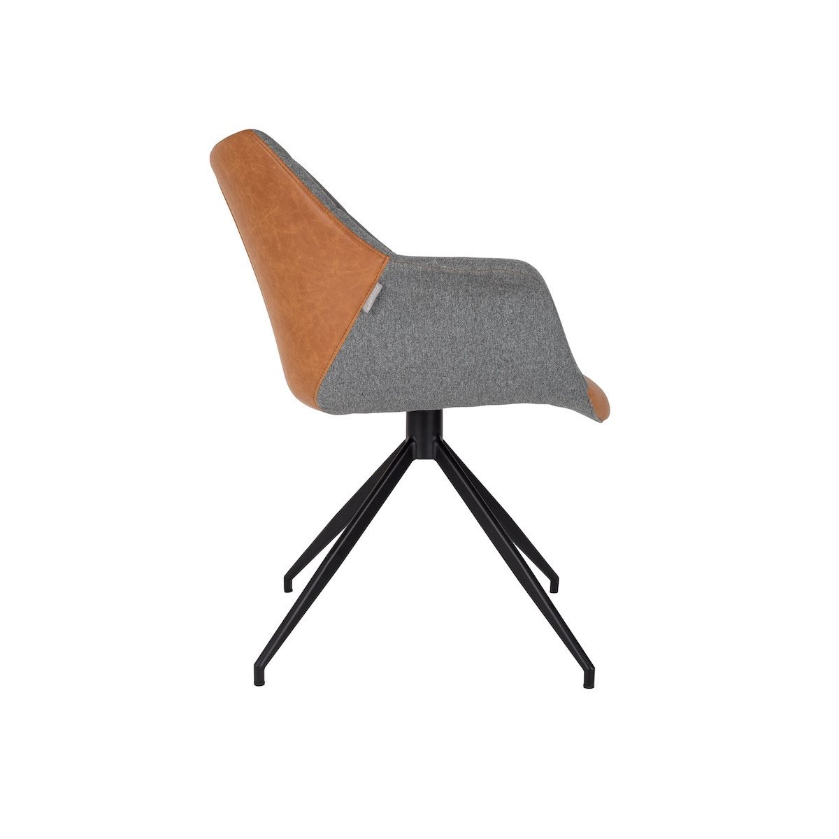 Lot de 2 fauteuils en tissu - DOULTON marron, ZUIVER