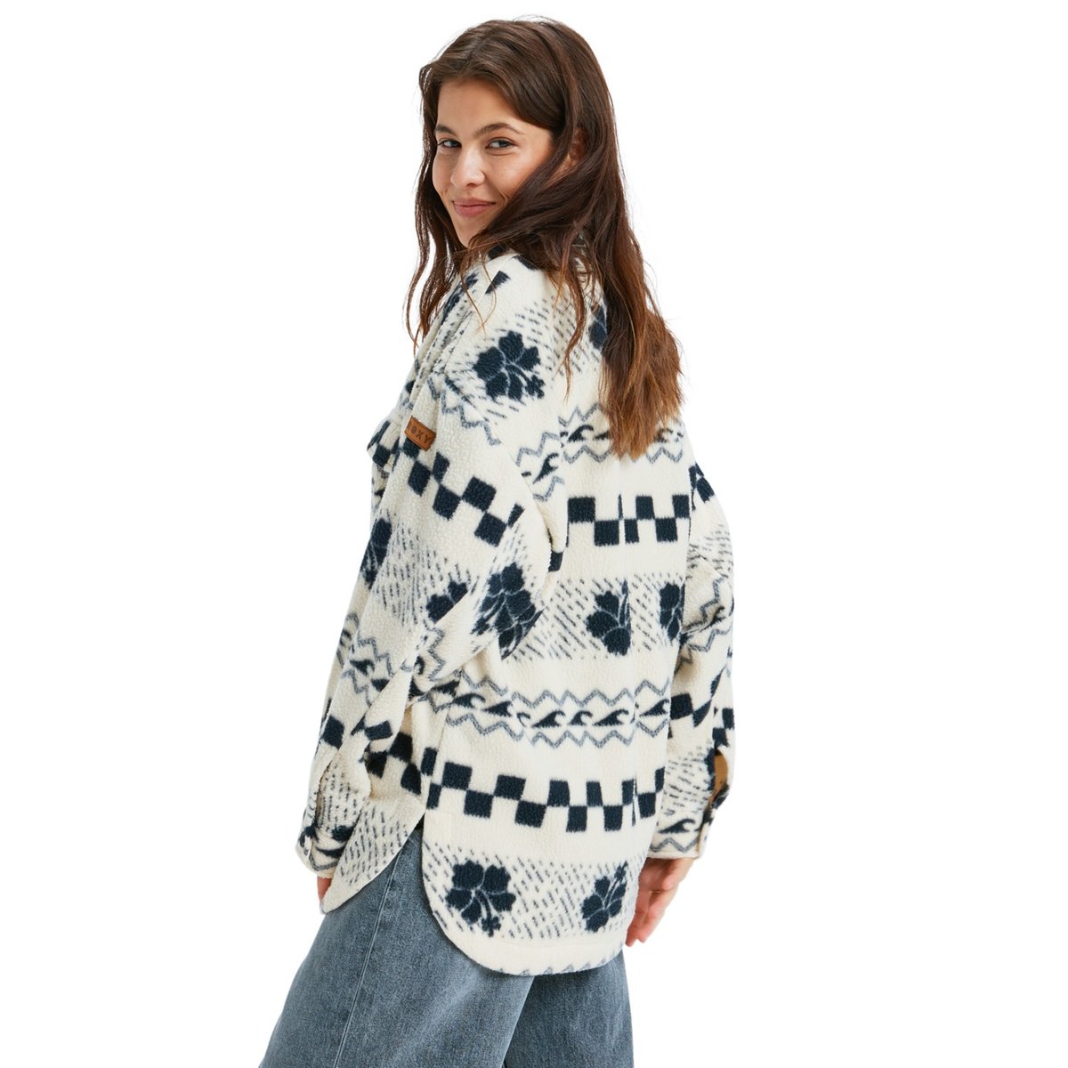 Veste en polaire MORNING CRUSH SHACKET. beige parchment morning crush, ROXY