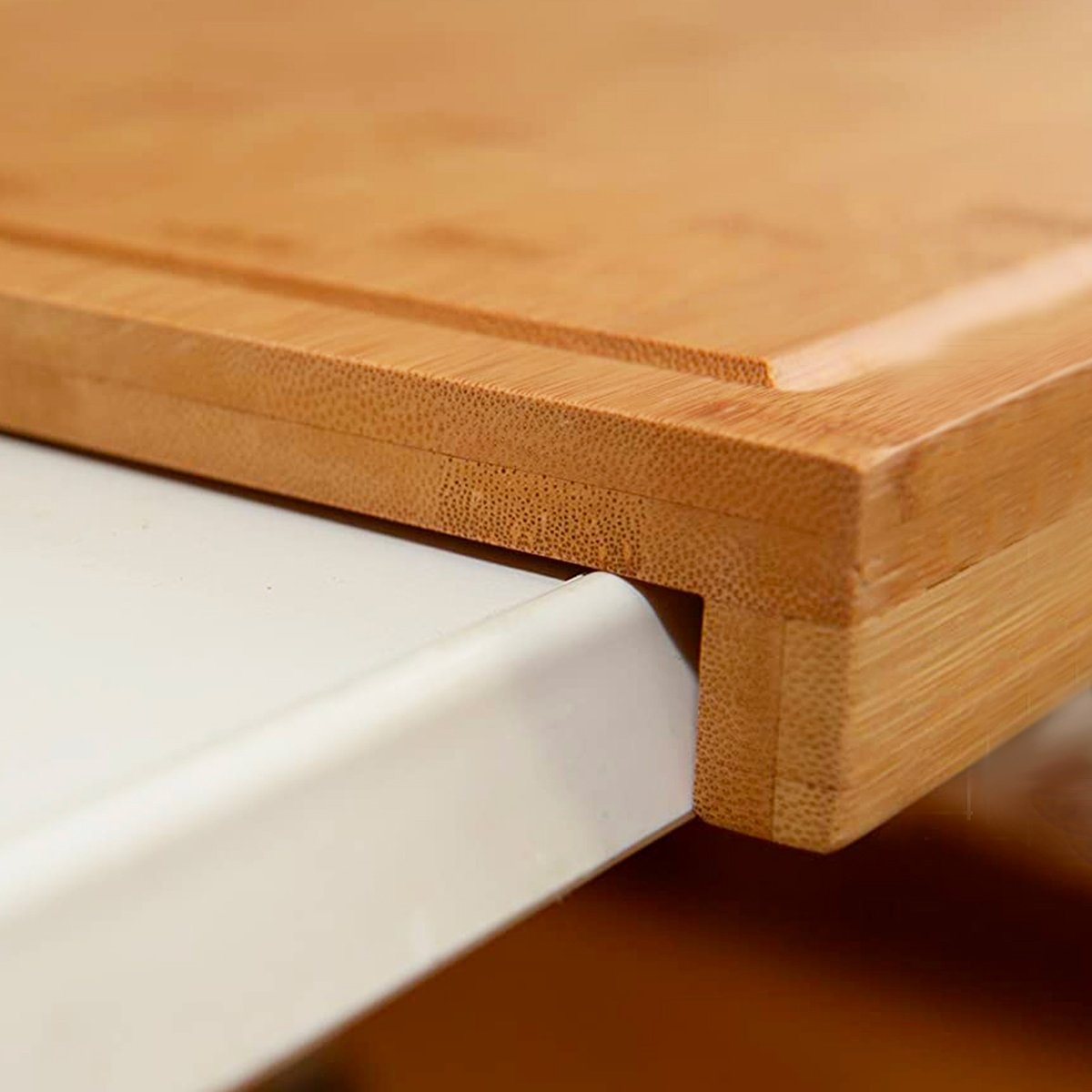 Planche à découper pour plan de travail en bambou 45x34x3.5cm bois, WADIGA