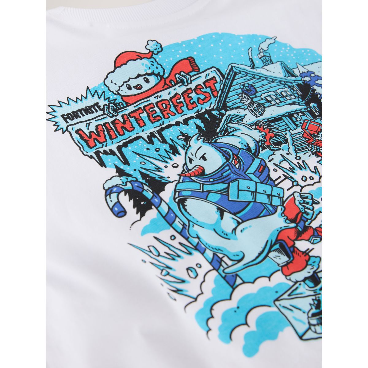 T-shirt à manches courtes noël fortnite blanc, NEXT