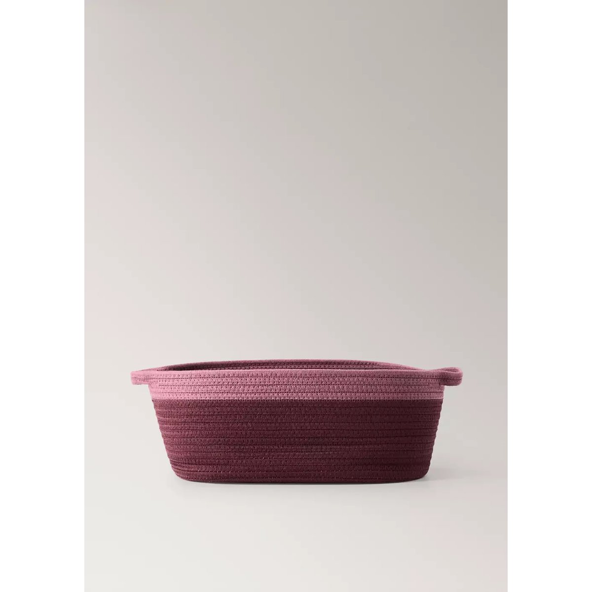 Panier 100 % coton bicolore bordeaux, MANGO HOME