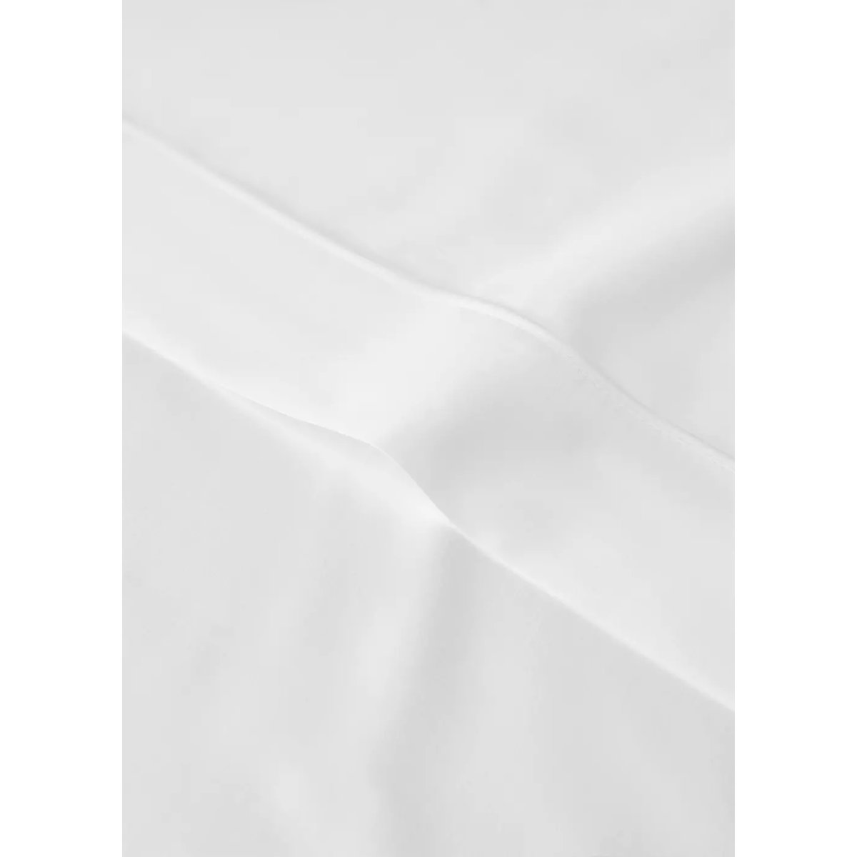 Drap plat coton satin 600 fils lit 90 cm blanc, MANGO HOME