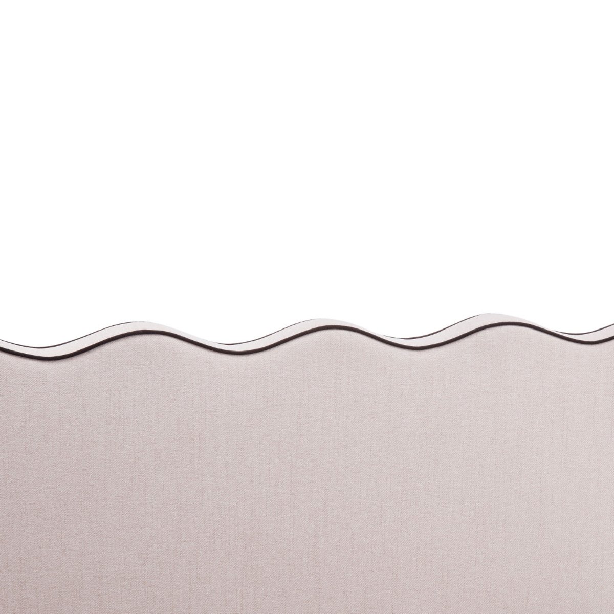 Lit coffre en tissu avec tête de lit ondulée 160x200cm- NAGOYA beige, DRAWER