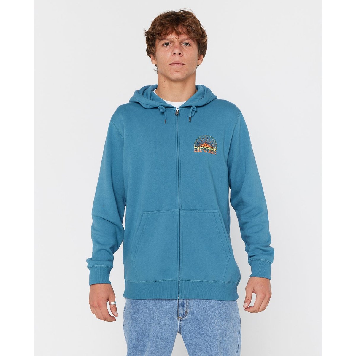 Sweat zippé à capuche GRATEFUL Shred storm blue, RIP CURL