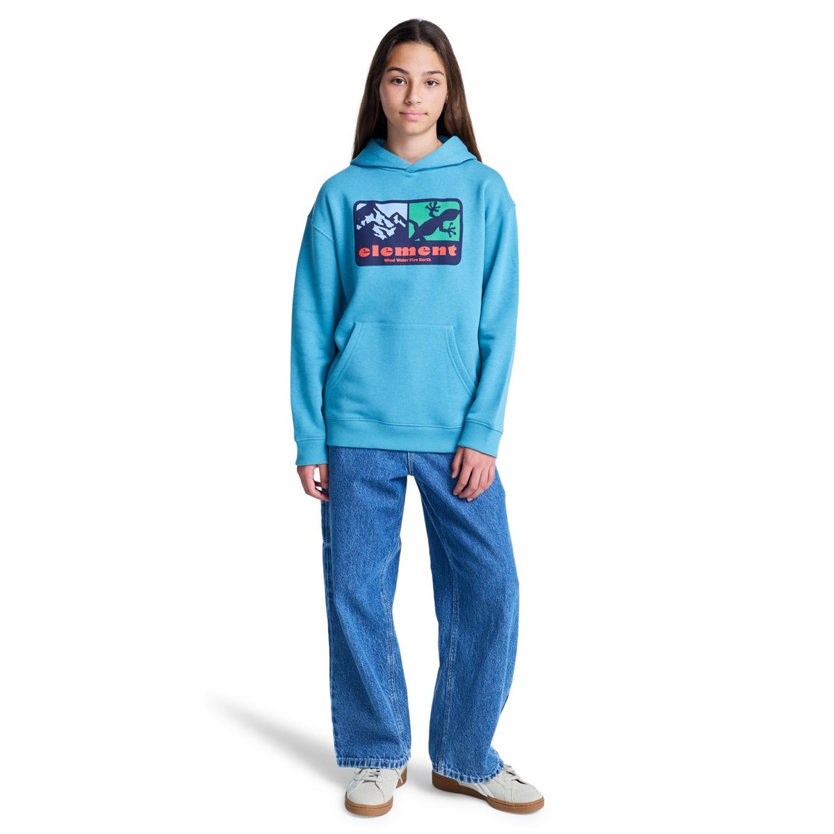 Sweat à capuche MEMORY PO Y bleu brittany blue, ELEMENT