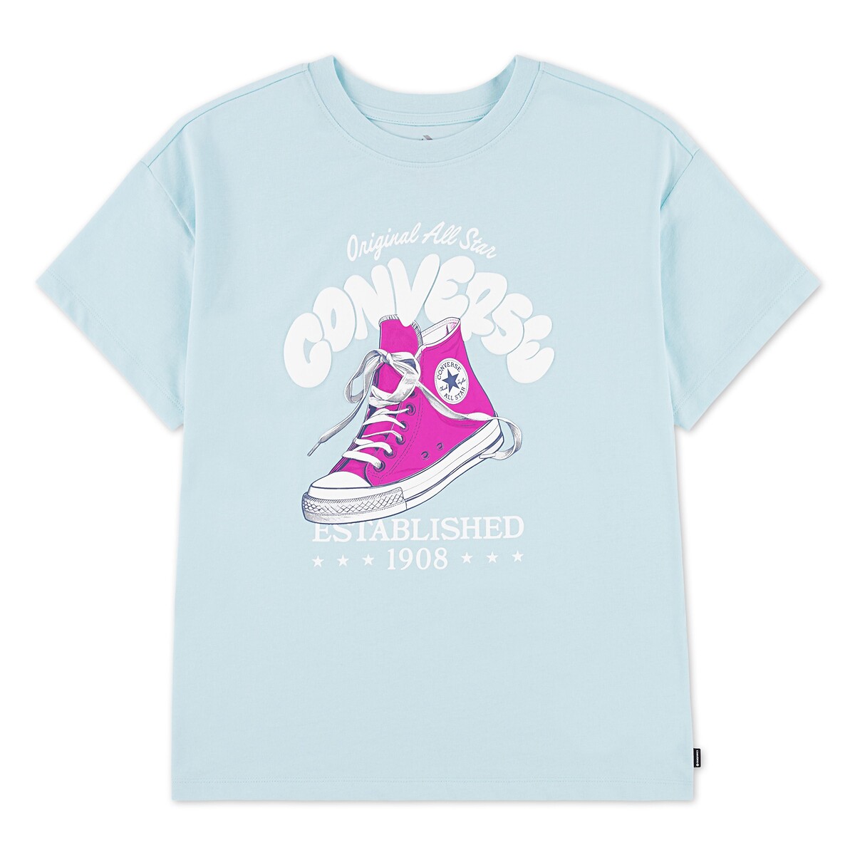Chest Logo Short Sleeve T-Shirt blue, CONVERSE