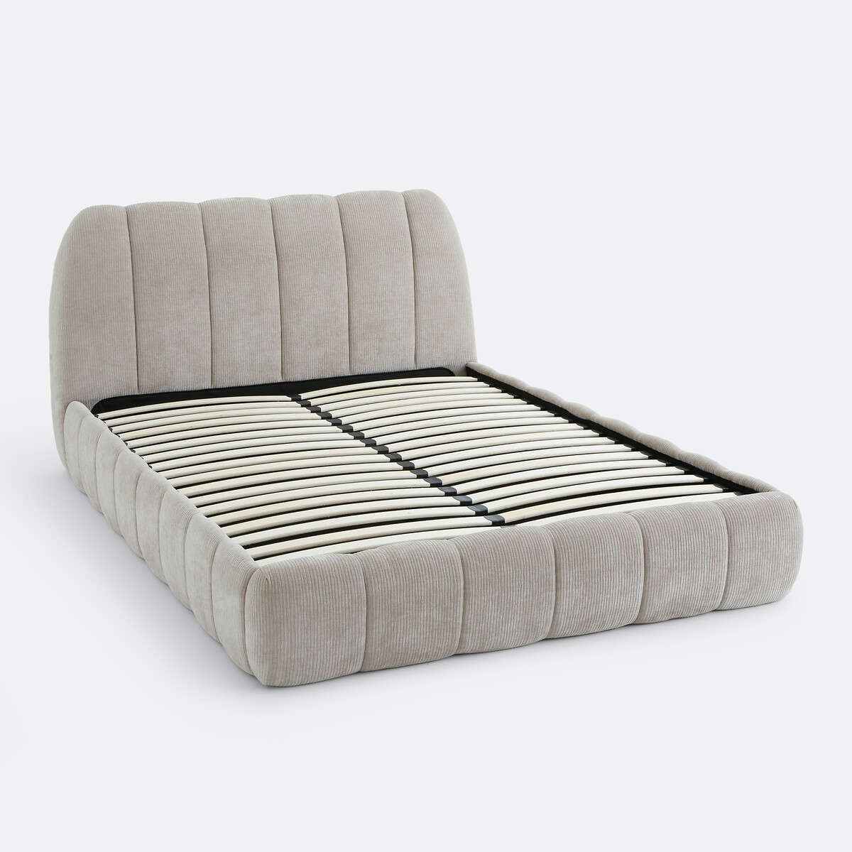 Lit rembourré avec sommier, NURIA beige, LA REDOUTE INTERIEURS