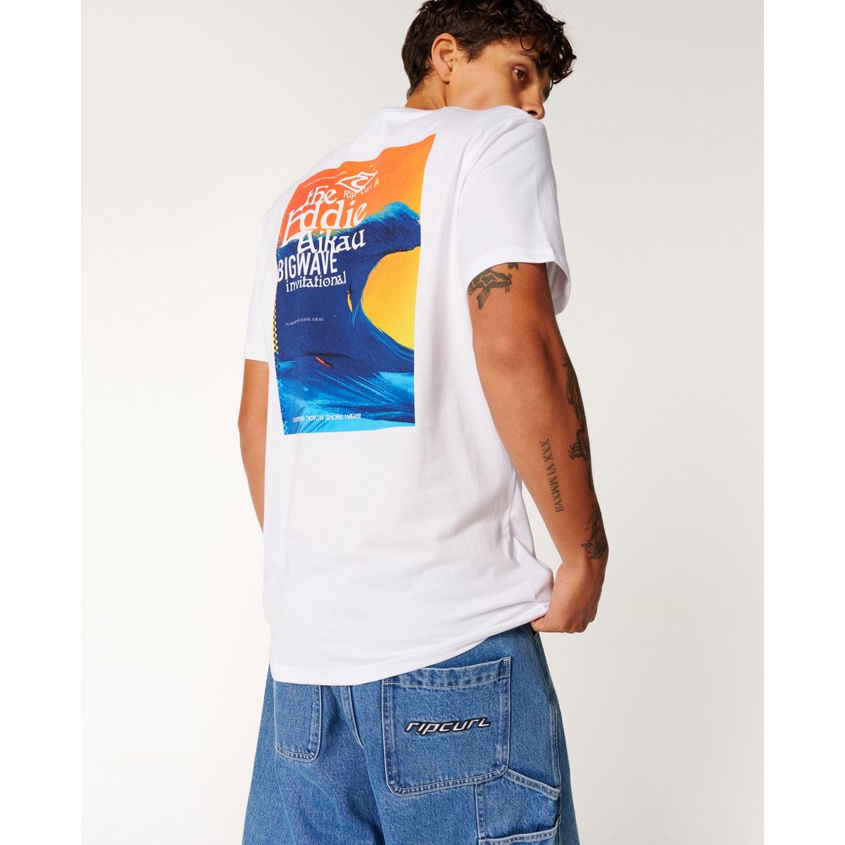 T-shirt EDDIE WOULD GO Poster blanc, RIP CURL