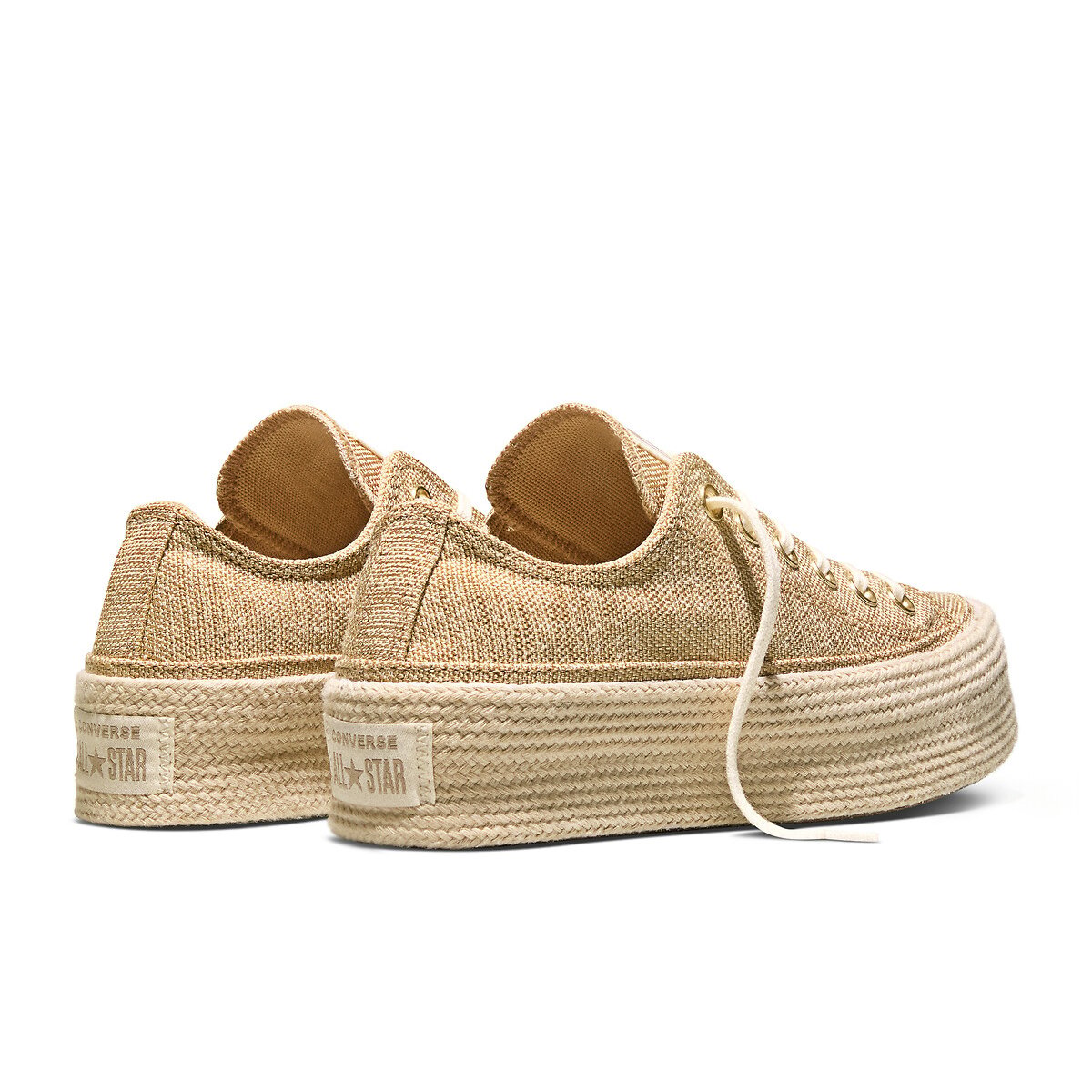 Baskets CHUCK TAYLOR ALL STAR LIFT ESPADRILLE CANVAS jaune doré, CONVERSE
