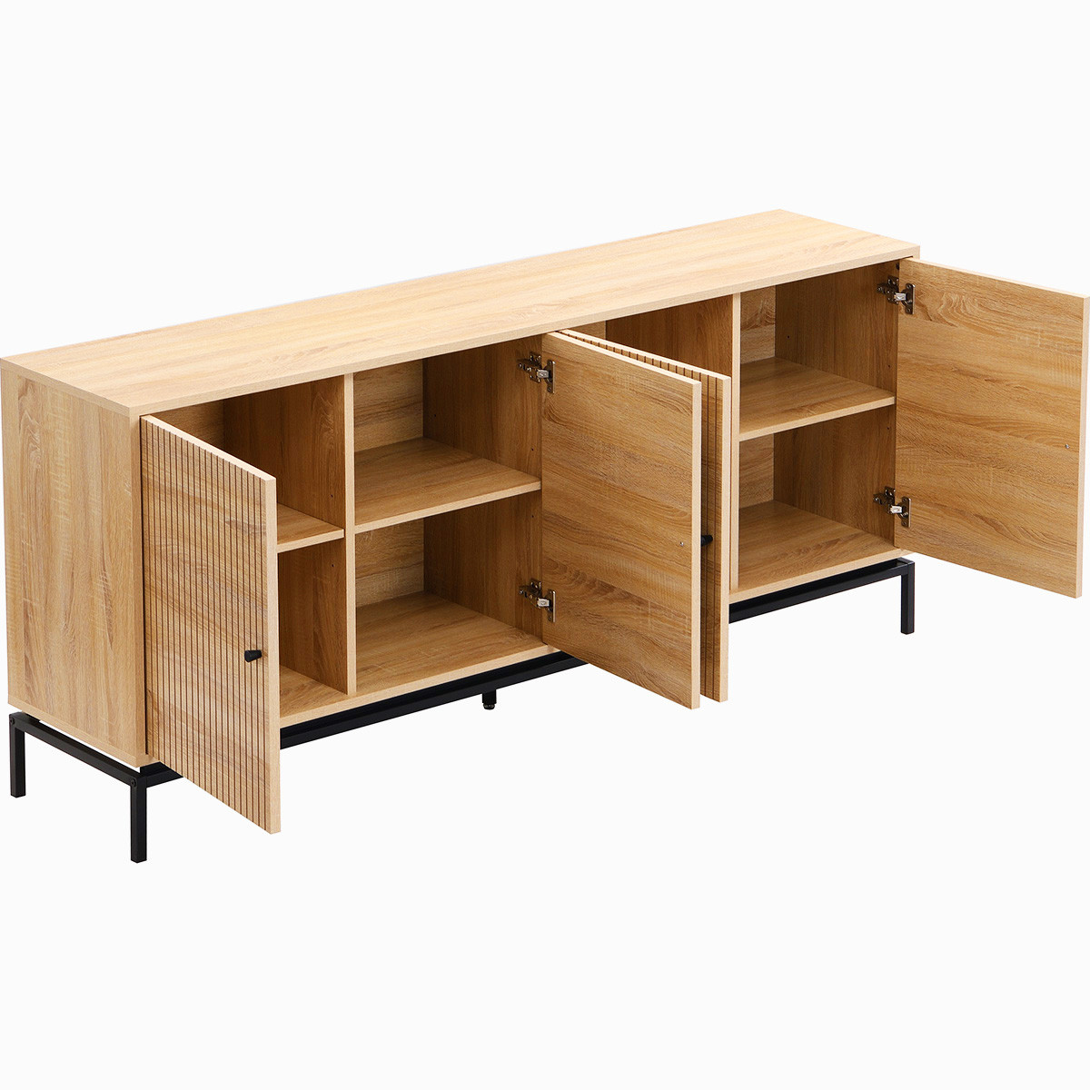 Buffet 4 portes - TALIA effet bois, HOMIFAB