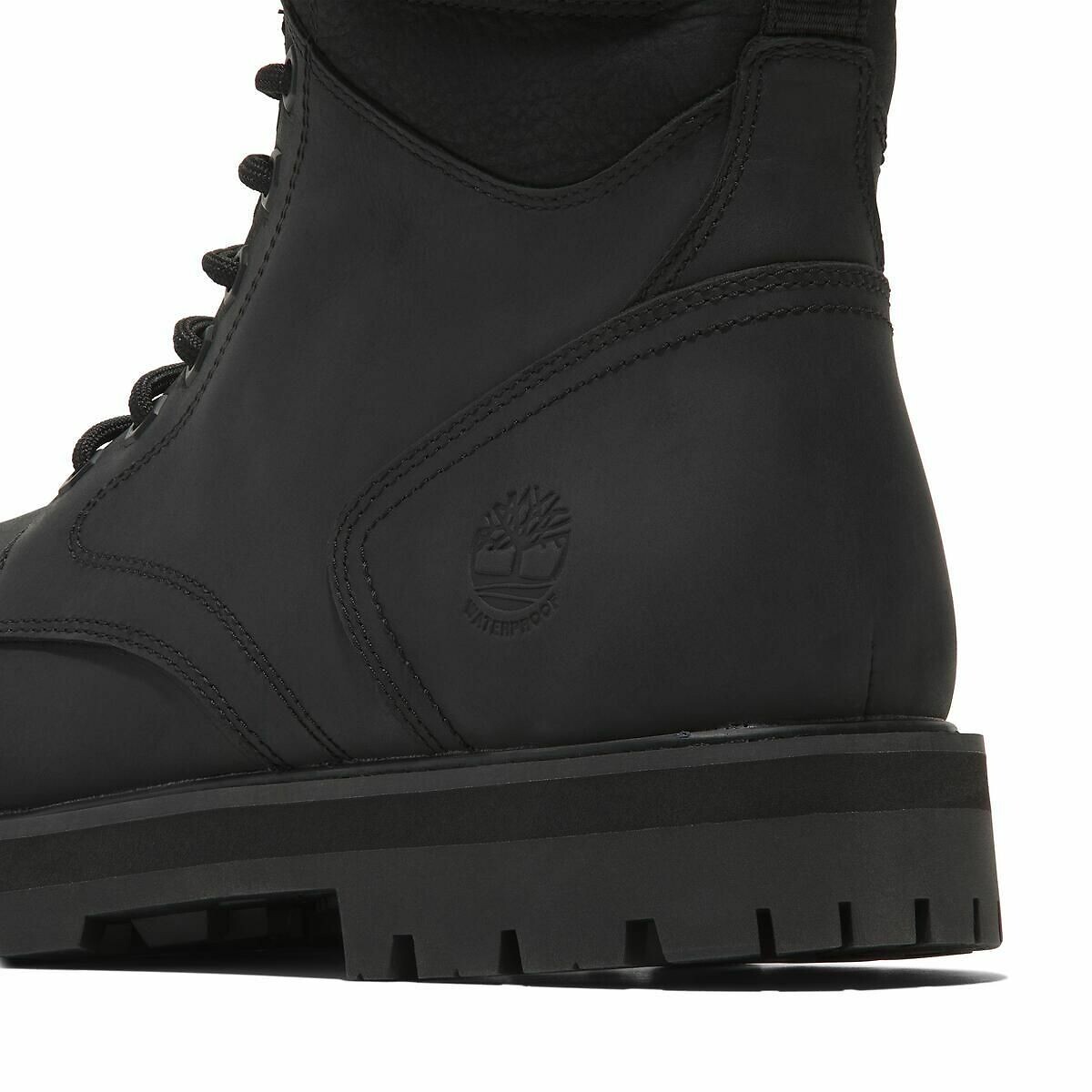Bottines à lacets en cuir BRITTON ROAD MID LACE noir, TIMBERLAND