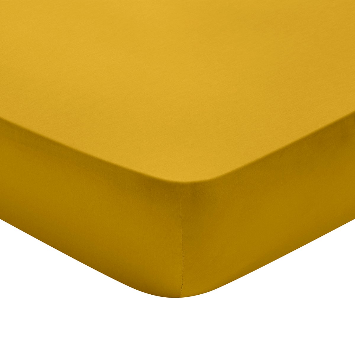 Drap housse Partition Satin de coton curry, DODO