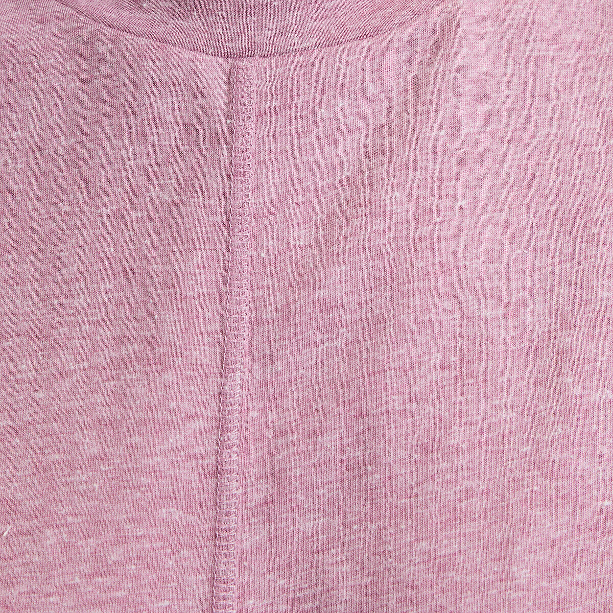 Camiseta con cuello redondo, sin mangas rosa jaspeado, LA REDOUTE COLLECTIONS