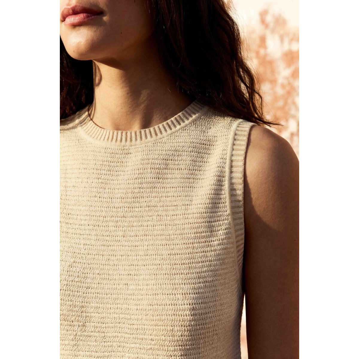 Pull col rond uni MALO 05-naturel, LA PETITE ETOILE