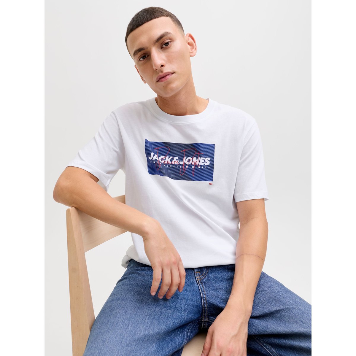 T-Shirt bright white, JACK & JONES