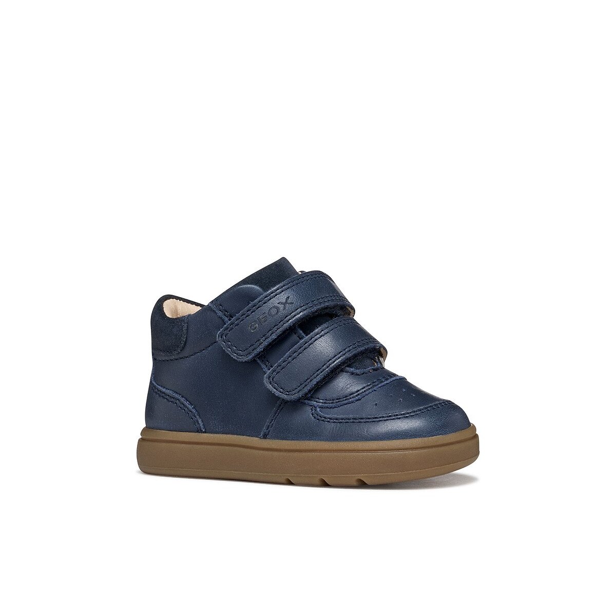 Zapatillas con velcro, de piel, BIGLIA azul marino, GEOX
