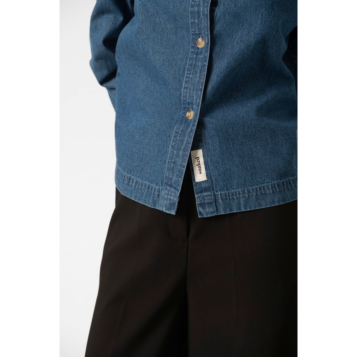 Chemise en jeans bleu medium blue denim, SOAKED IN LUXURY
