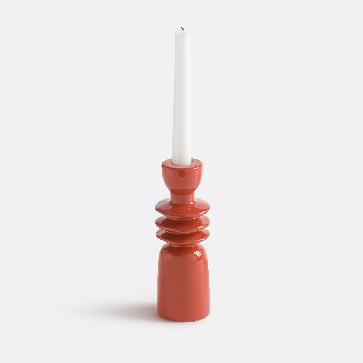 Candelabro de cerámica, al. 18 cm, Greta teja, LA REDOUTE INTERIEURS