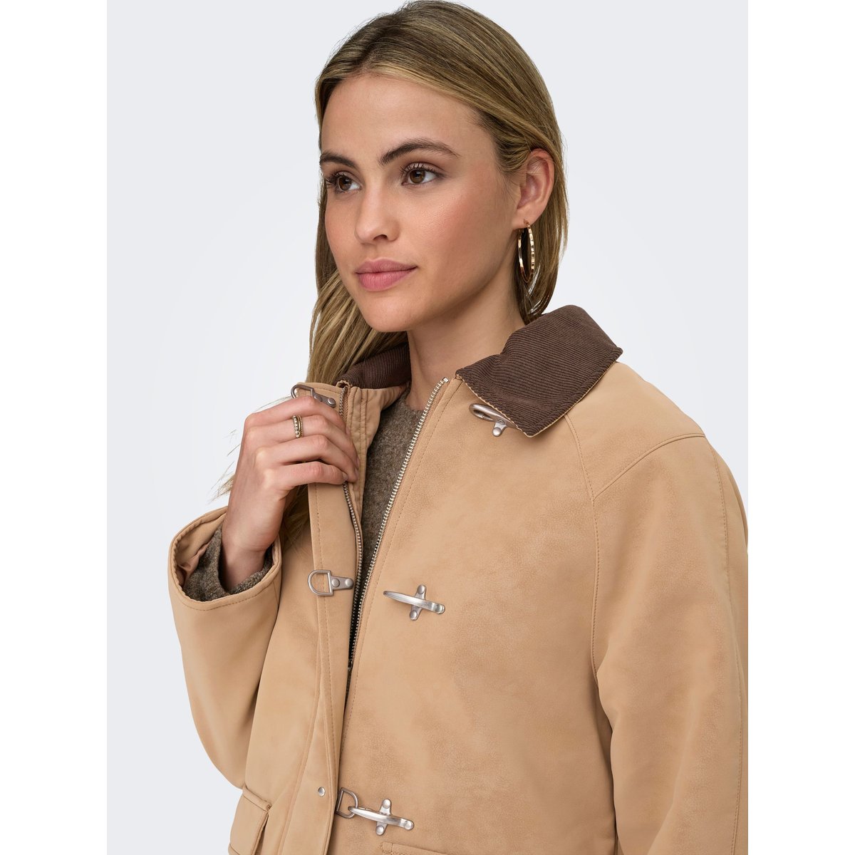 Veste En Daim marron - tannin, ONLY