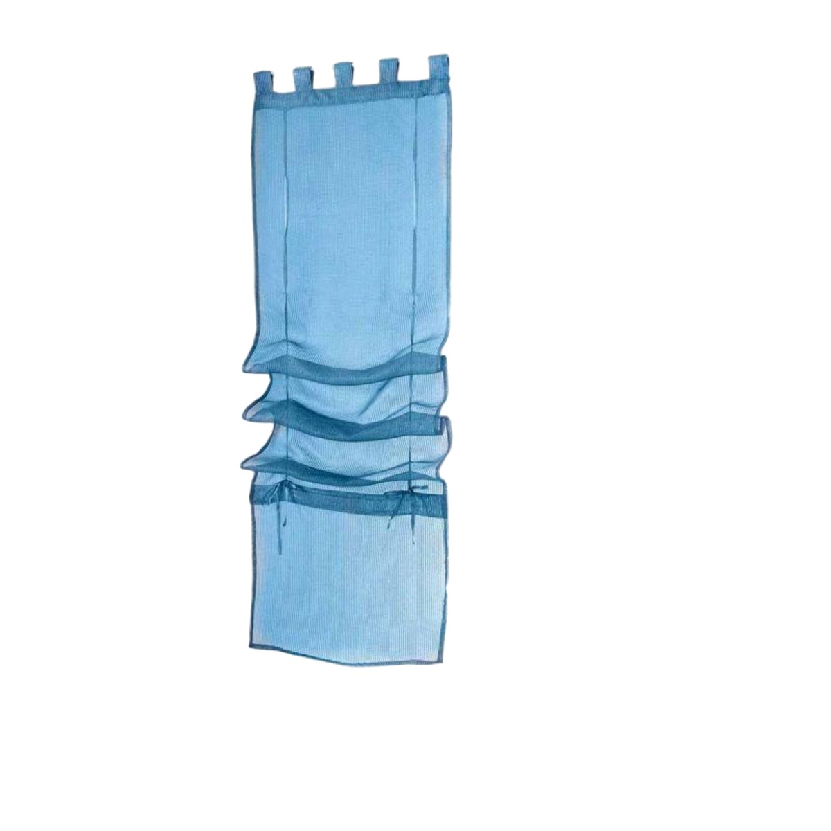 Store droit passants voile sable Pointille bleu, EDEN