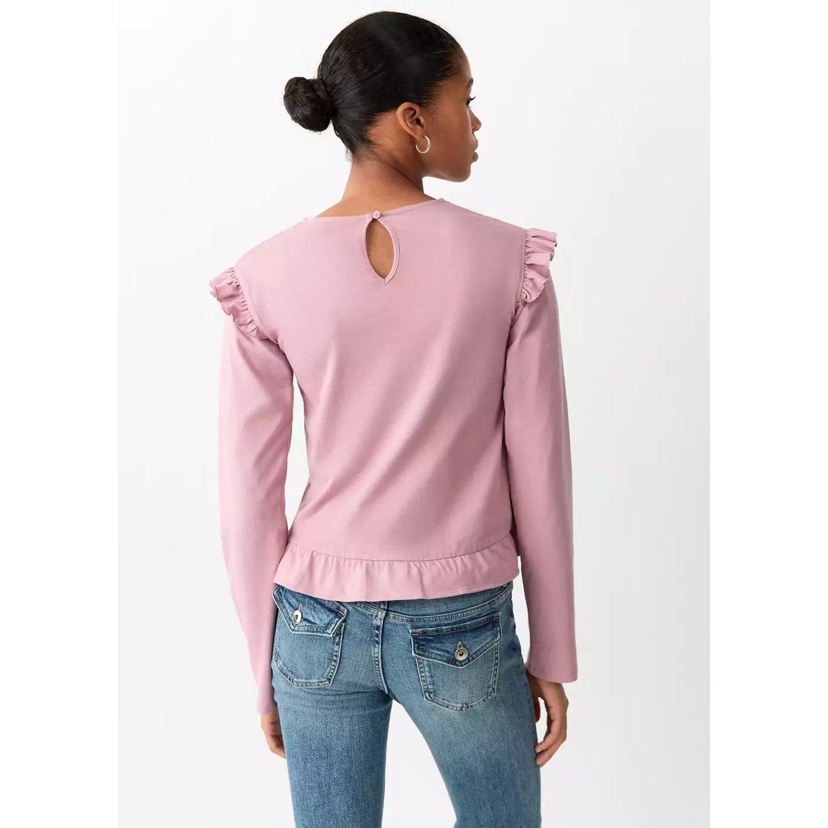T-SHIRT LOVE rose, MANGO TEEN