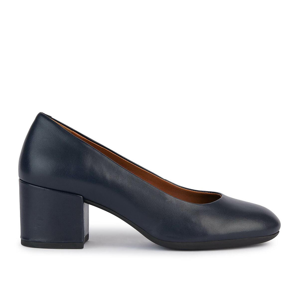 Escarpins en cuir respirant Eleana bleu marine, GEOX