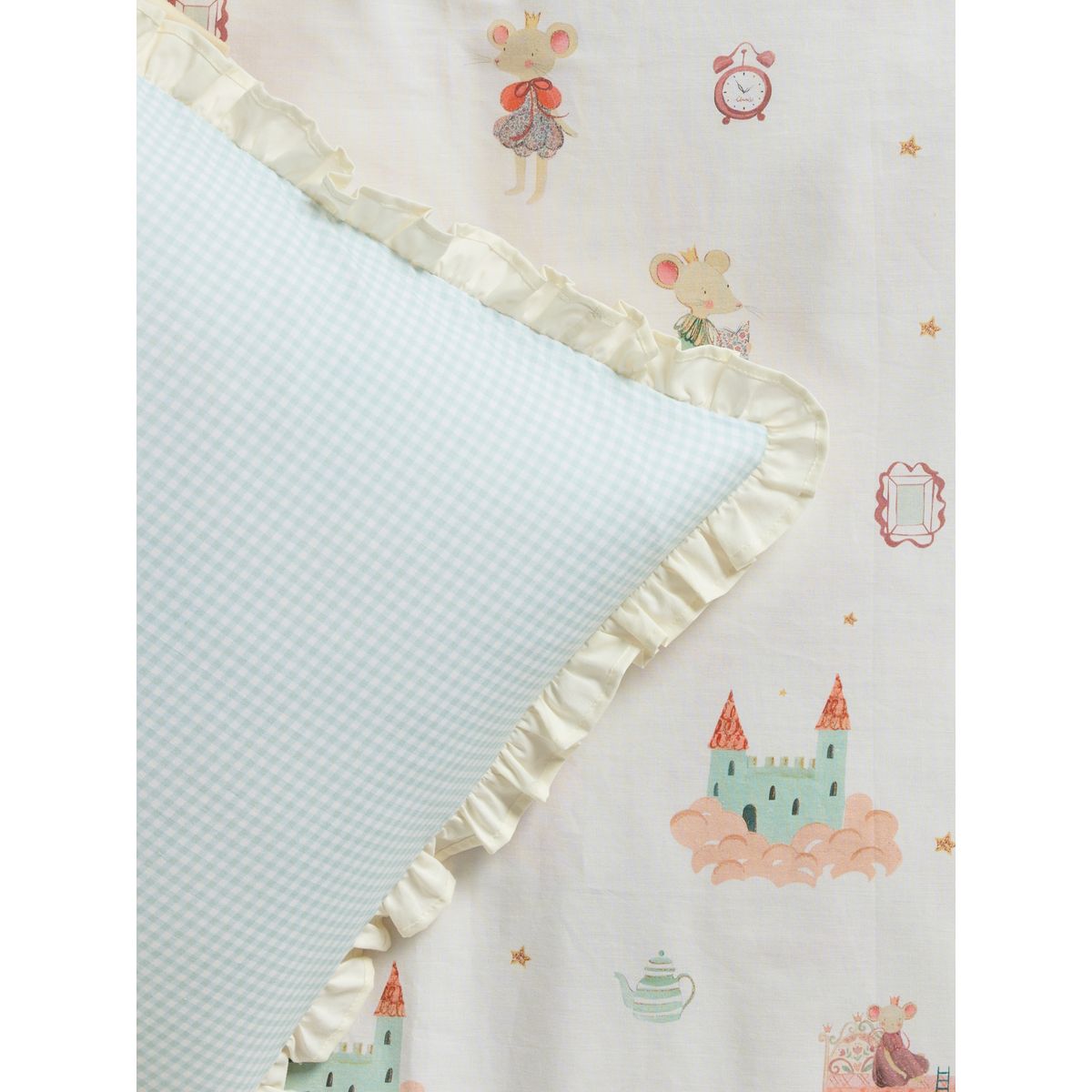 Parure housse de couette et taie d'oreiller souris féerique, NEXT