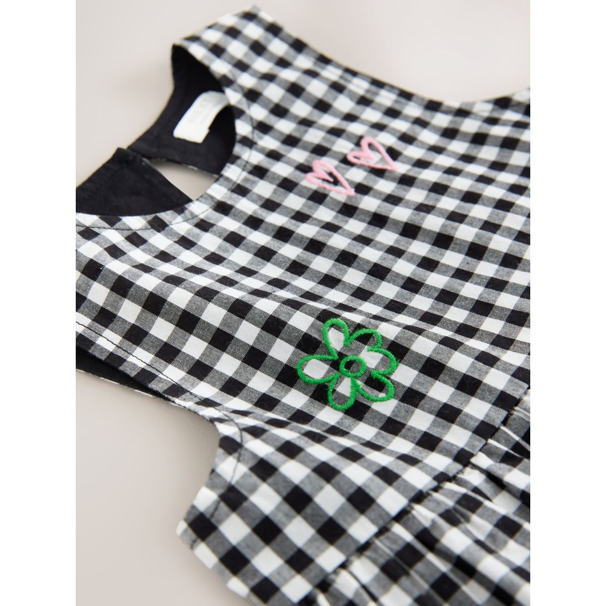 Combinaison sans manches vichy noir/blanc, NEXT