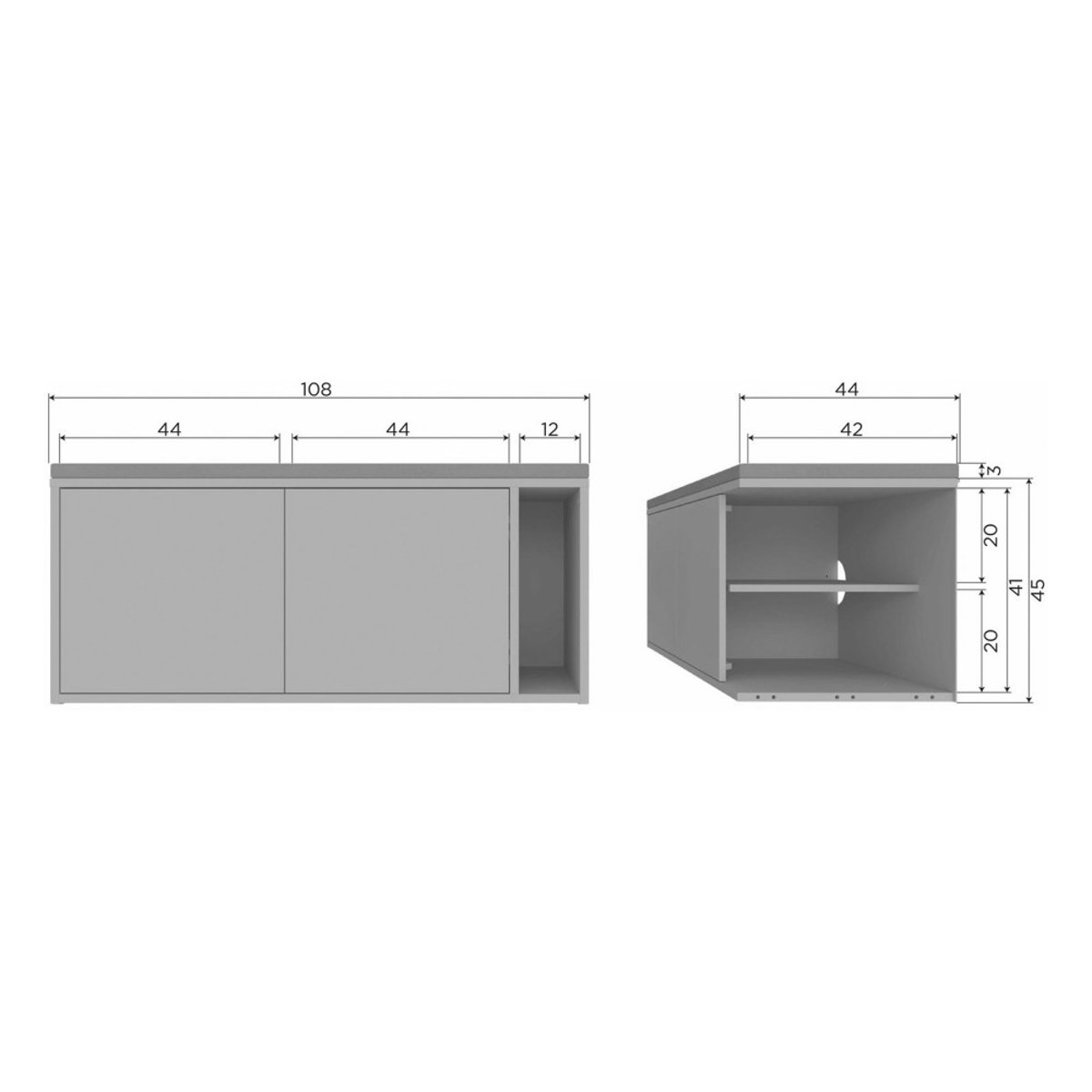 Meubles à chaussures en bois L108cm- SETTLE DOWN grège, VTWONEN
