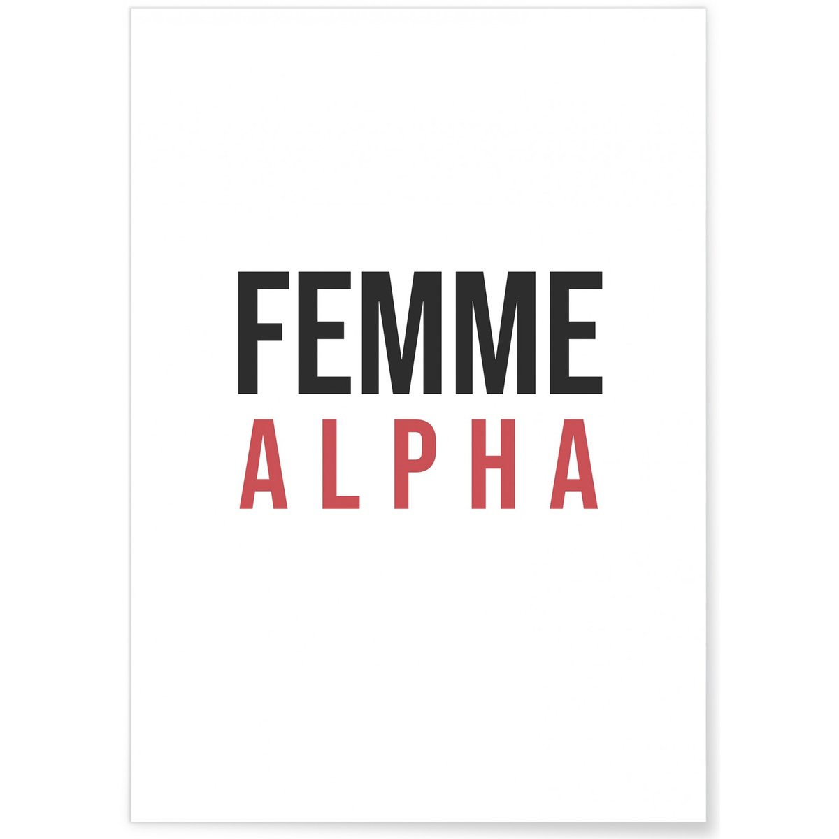 Affiche Femme Alpha blanc, L'AFFICHERIE