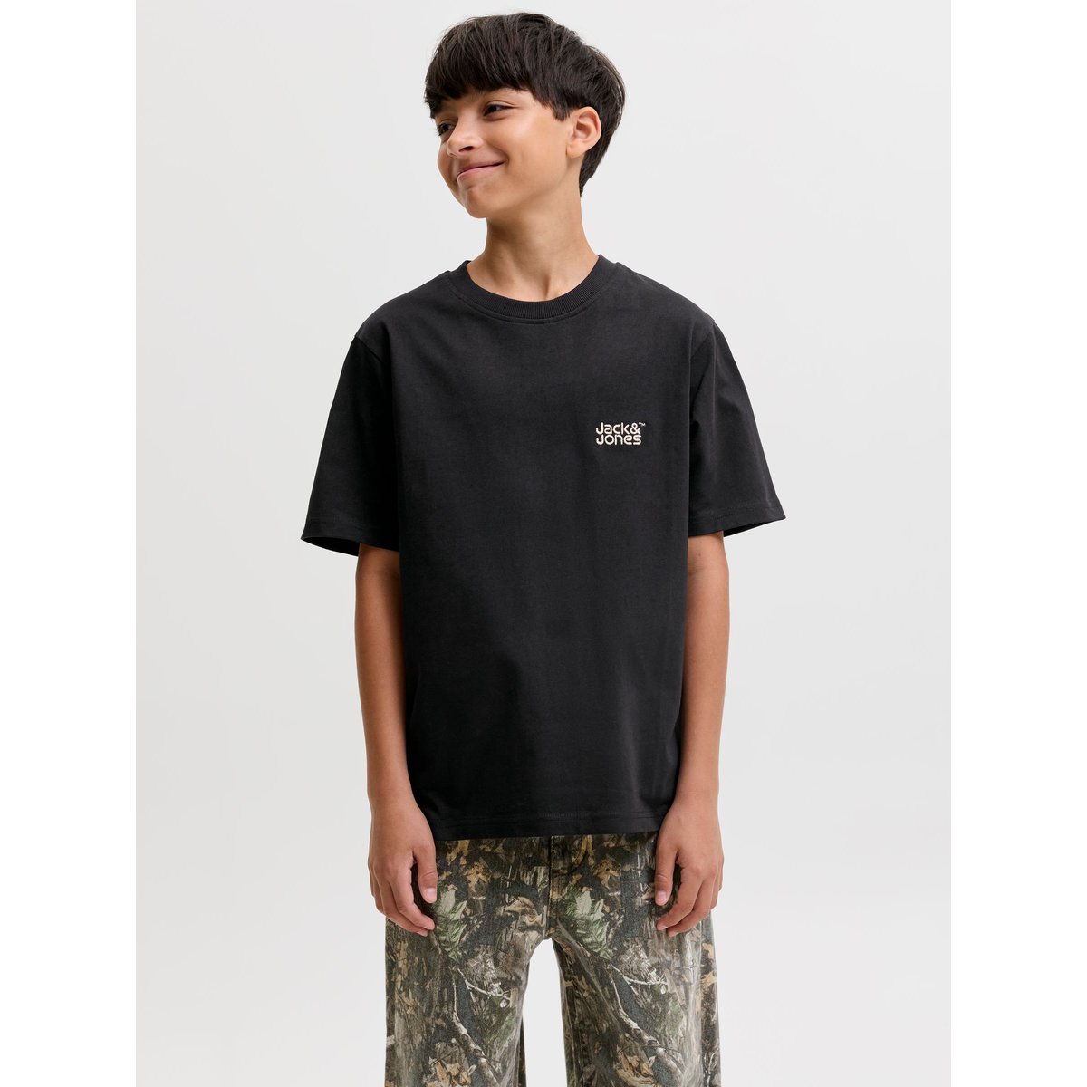 T-Shirt noire - black, JACK & JONES JUNIOR