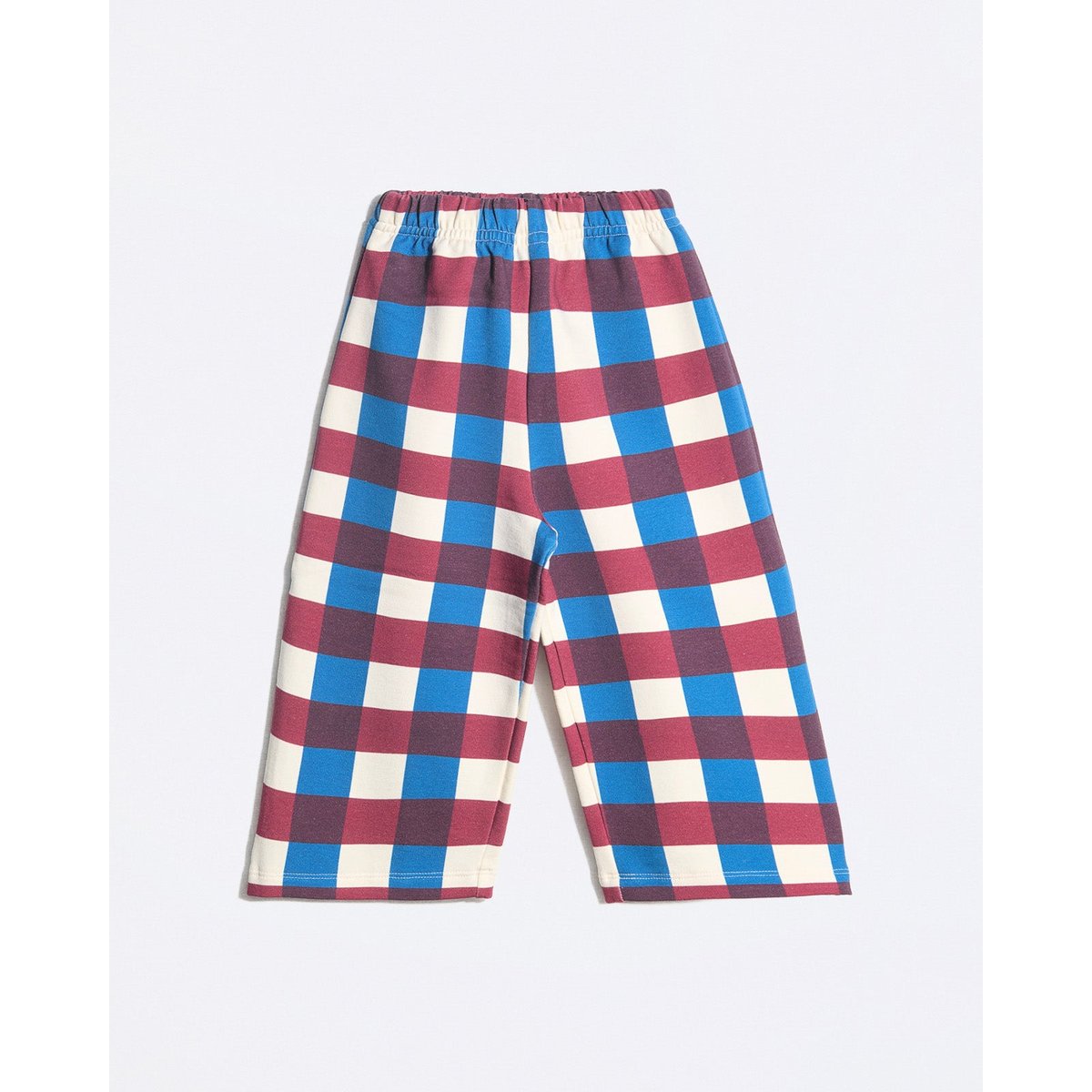 Pantalon en coton bio imprimé vichy multicolore garden vichy, EMOI EMOI