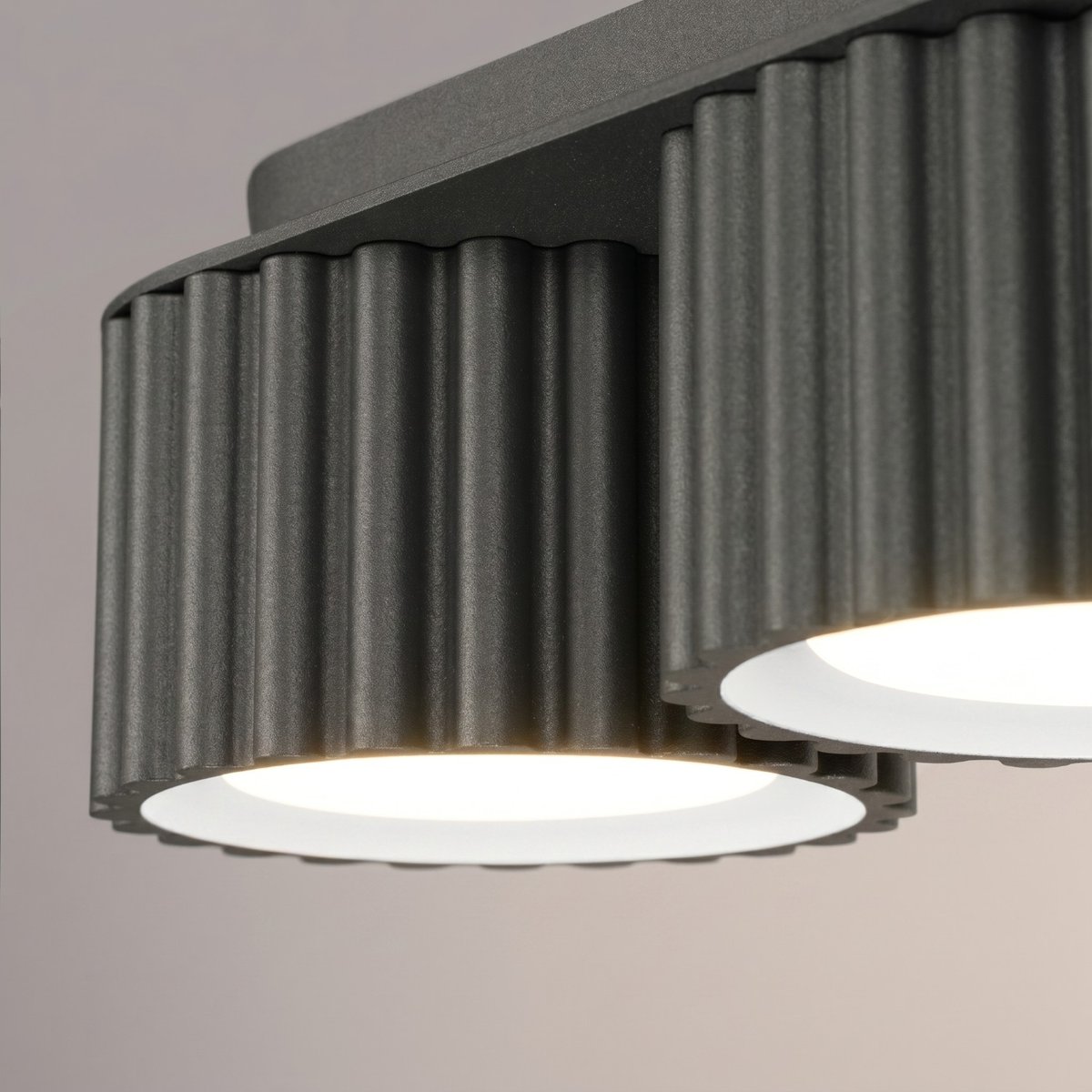 Plafonnier Aluminium Noir Gx53 3 AURA noir, EDEN