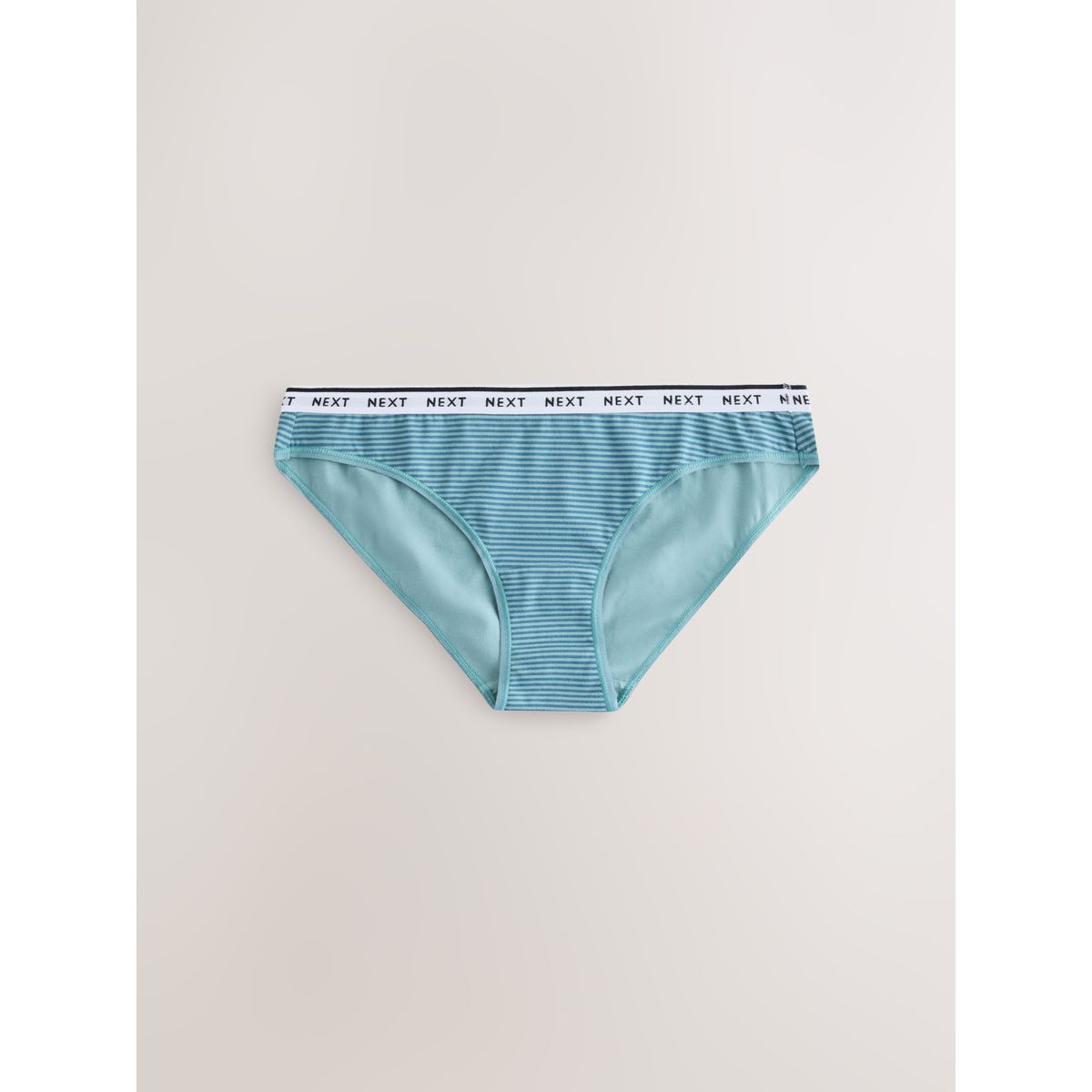 Culotte en coton à logo, lot de 4 rayures à carreaux verts, NEXT