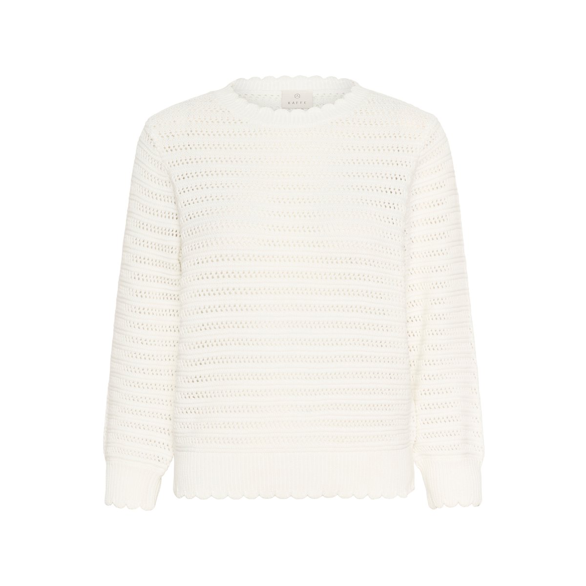 Pullover tricoté blanc, KAFFE