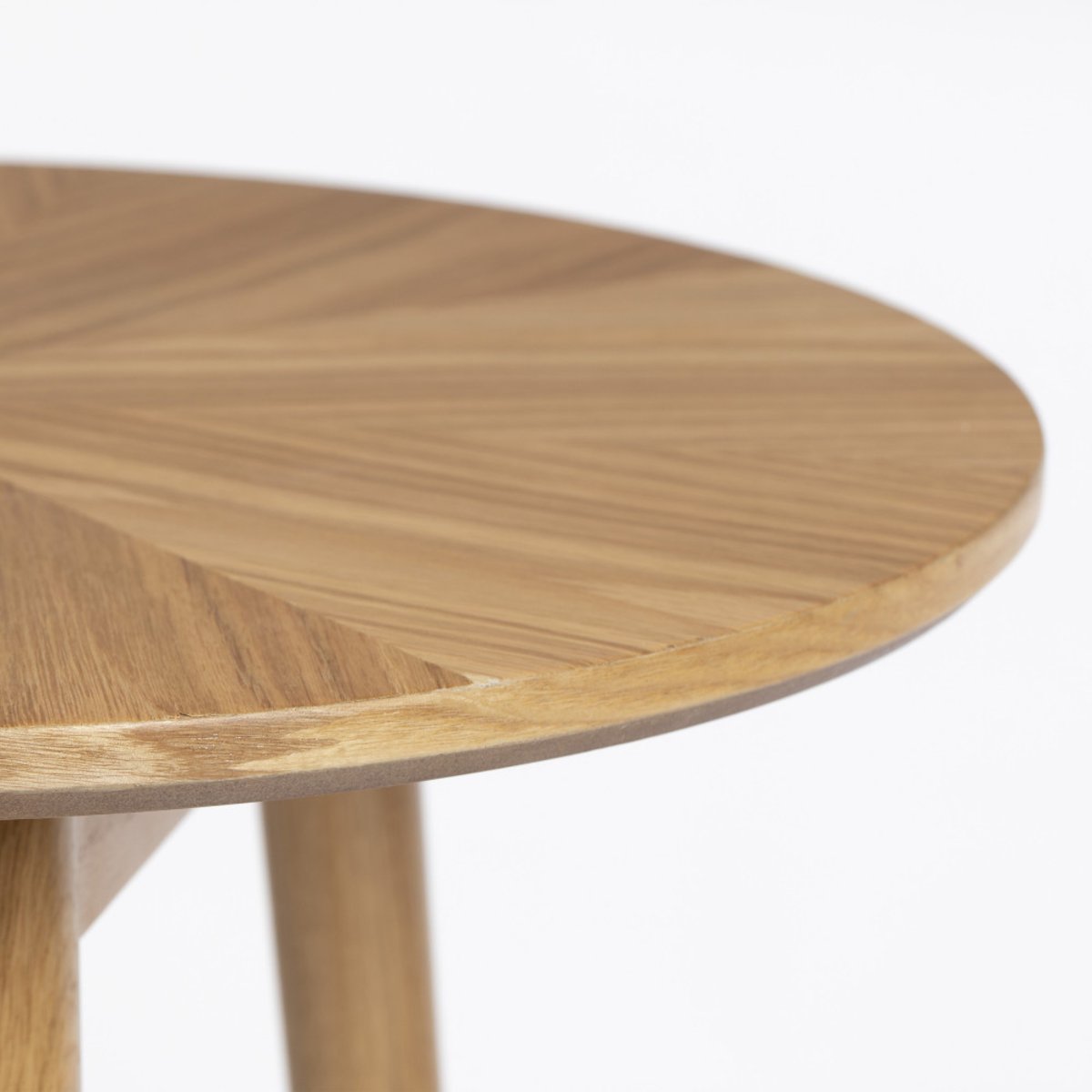 Table d'appoint ronde en bois 50cm- FABIO bois clair, DRAWER