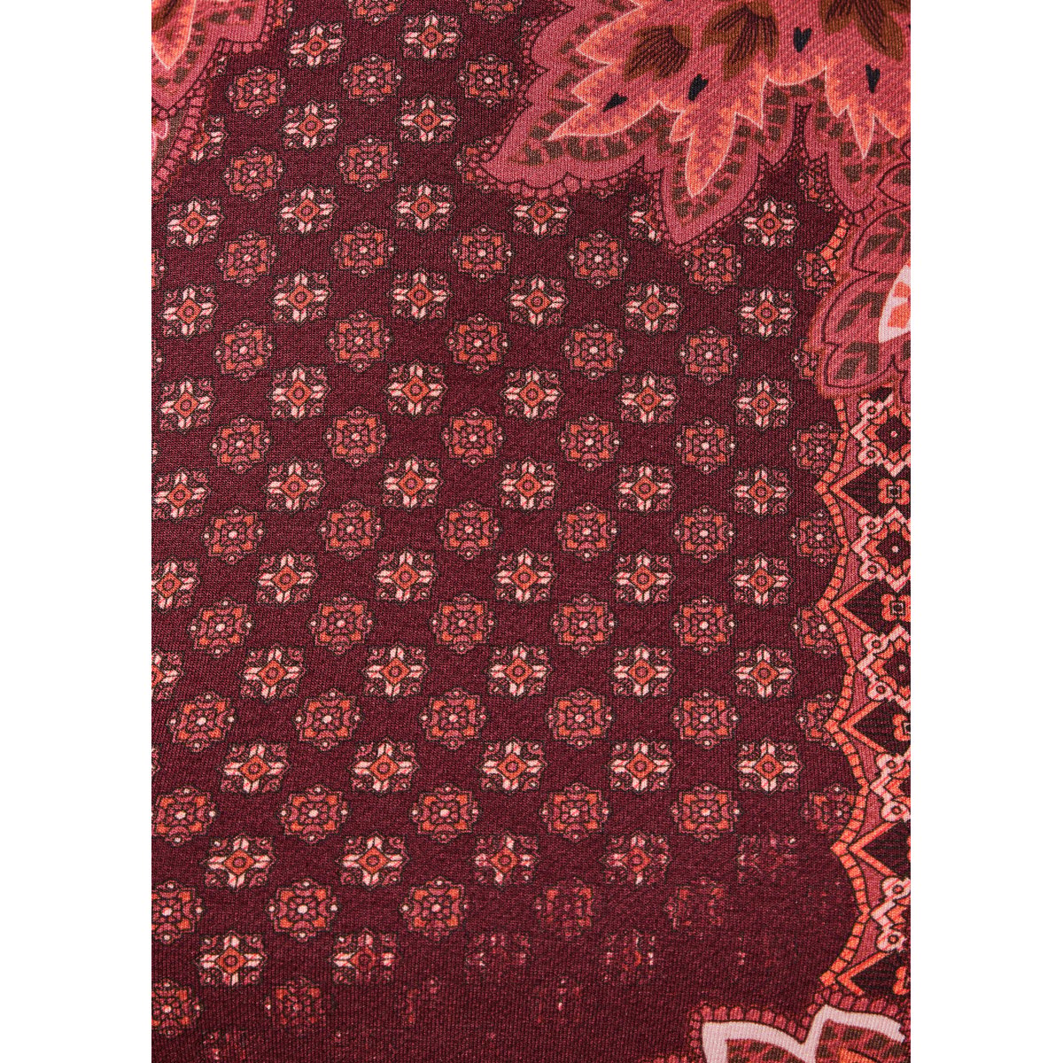 T-shirt imprimé manches longues en jersey rouge, LA FEE MARABOUTEE