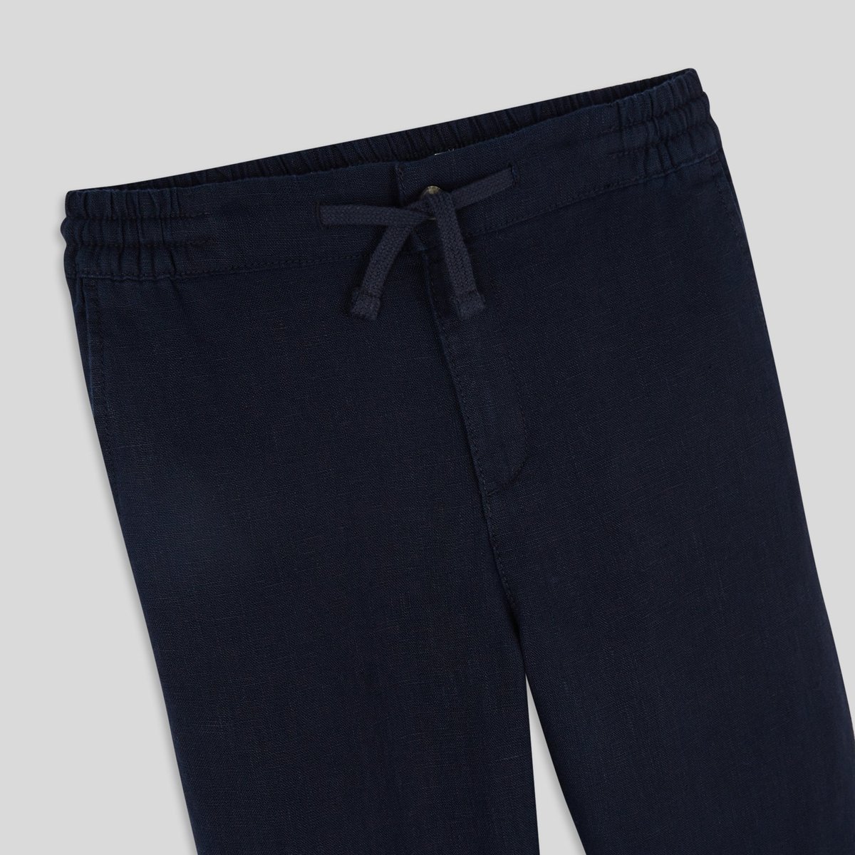Pantalon en lin avec cordon, European Flax marine, MONOPRIX KIDS