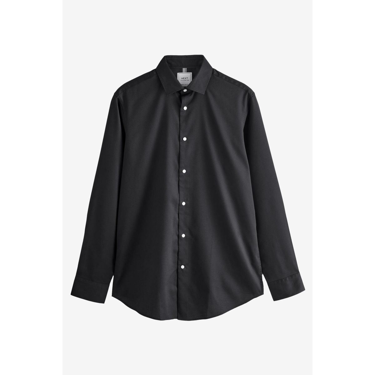 Chemise habillée texturée à poignet simple noir, NEXT