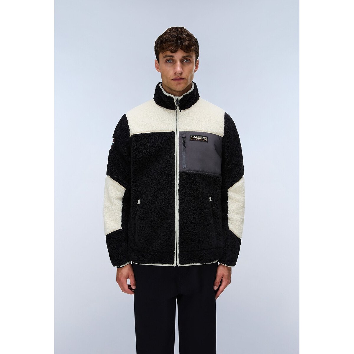 Polaire zippée, YUPIK noir/blanc, NAPAPIJRI