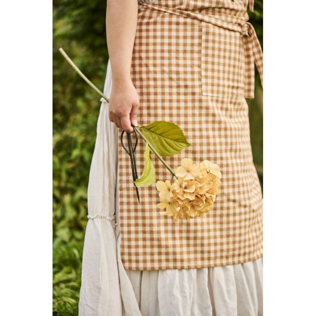 Tablier de cuisine coton carreaux Luca marron clair, IB LAURSEN