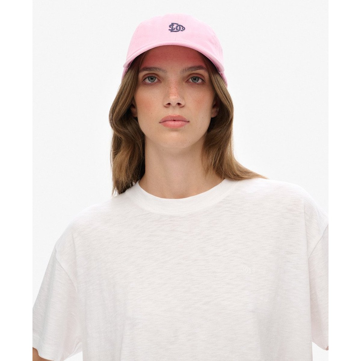 Casquette de Baseball SD Brodée rose prep, SUPERDRY