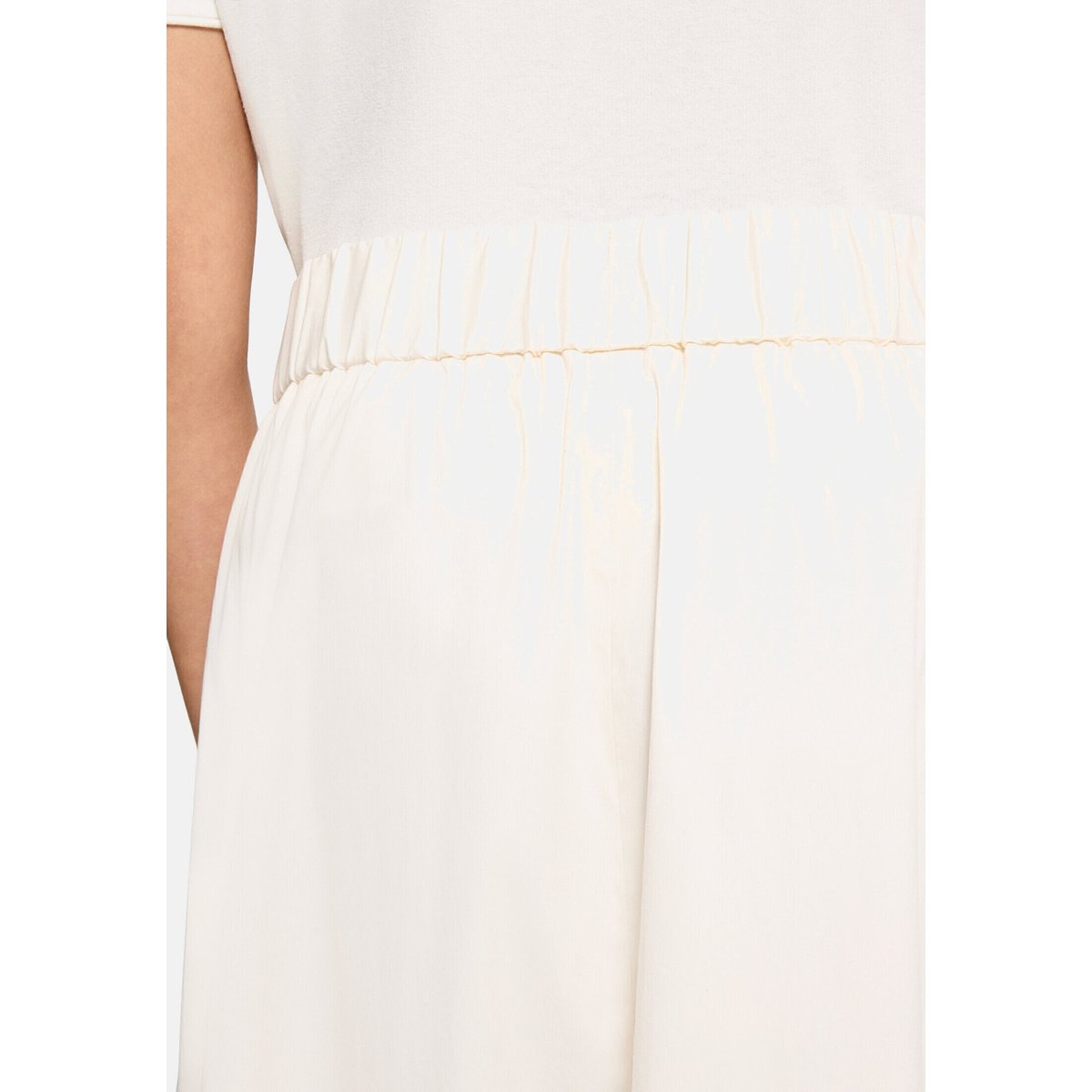 Jupe en coton à élastique bright gardenia, VERA MONT